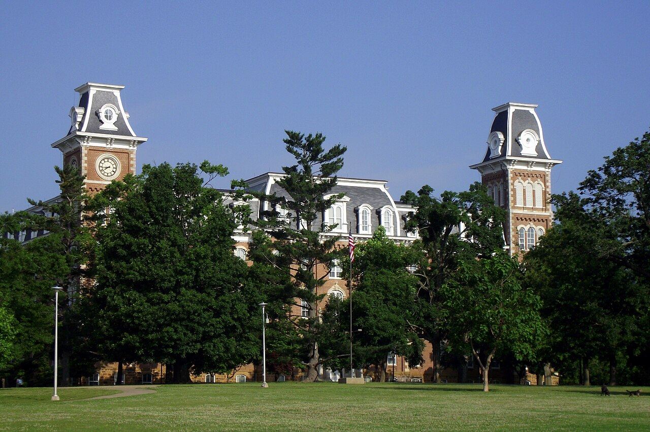 Old Main on the University of Arkansas campus in Fayetteville